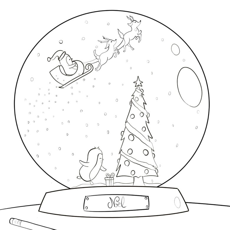 coloriage enfant augustin Noel