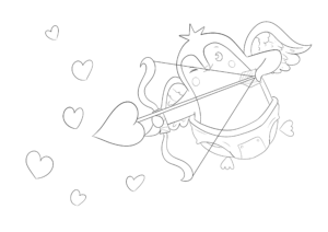 Coloriage saint Valentin