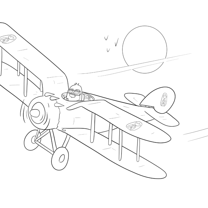 coloriage avion