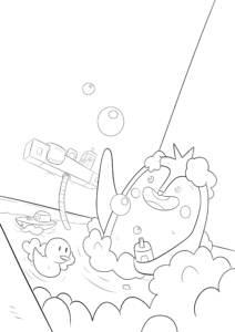 coloriage bain