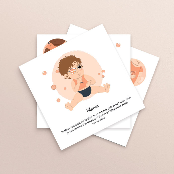 Cartes bébé signe communication langage parole cadeau naissance