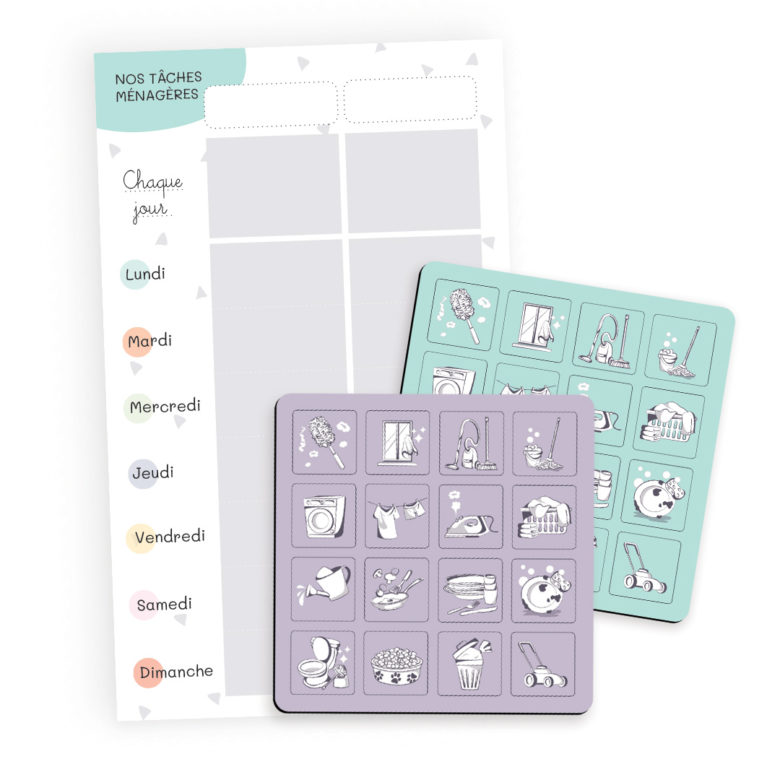 Nos tâches ménagères tableau répartition charge mentale