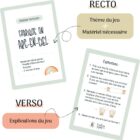 carte d’activité anti-ennui enfants recto verso