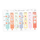 semainier ma jolie semaine autonomie enfant tableau magnétique organisation notion du temps repérage magnets famille