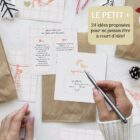 personne écrivant une carte du calendrier de l’avent couple atelier gigogne, 24 idées proposées pour personnaliser chaque moment romantique