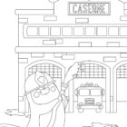 Coloriage métier Augustin pompier